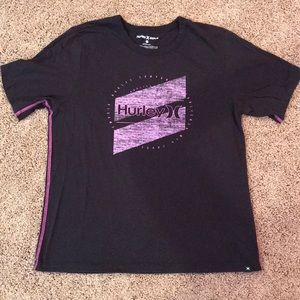 Hurley Short Sleeve Black and Purple Shirt